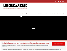Tablet Screenshot of lisbethcalandrino.com